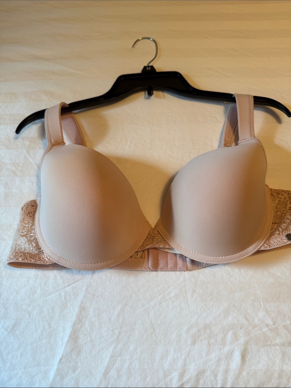 Lucky Brand Light Nude Padded T-Shirt Bra with Lace Sides